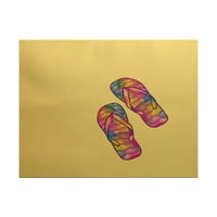 Egyszerűen Daisy 3 '5' Rainbow Flip flop geometriai nyomtatott beltéri szőnyeg