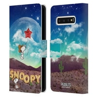 Head Case Designs hivatalosan engedélyezett Földimogyoró Snoopy Space Cowboy köd légy léggömb bőr könyv pénztárca tok