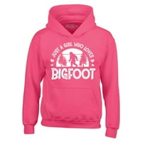 Shop4Ever férfi csak egy lány, aki szereti a Bigfoot kapucnis pulóver kapucnis XXX-Nagy Heliconia Rózsaszín