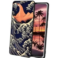 Kompatibilis a Samsung Galaxy S Fe telefon tokkal, Japán-Kanagawa-nagy hullám-esztétikus-absztrakt-Art-Aranyos tok