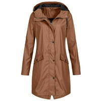 Moms kabát szélálló eső szilárd kültéri vízálló kapucnis kabát Színes hosszú kabát női női kabát irodai dzsekik nőknek