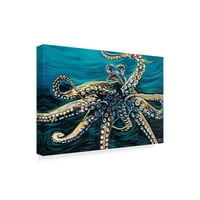 Védjegy képzőművészet 'Wild Octopus II' vászon művészet Carolee Vitaletti