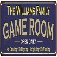 A Williams Család Ajándék Kék Játékterem Fém Jel 206180037829