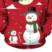 Őszi megtakarítási Clearance Női pulóver Karácsonyi nyomtatás és Téli Férfi és női kapucnis pulóver laza pulóver felső