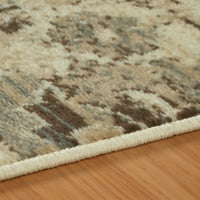 Superior Fawn Absztrakt virágos beltéri szőnyeg, 4' x6', Bézs
