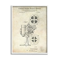 Stupell Industries mozifilm -projektor szabadalmi tervezés tervrajz diagram keretes fal művészet, 20, Karl Hronek tervezése
