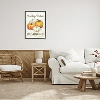 A Stupell Industries frissen választott sütőtök kifejezés Orange White Pumpkin betakarítás, 30, Ziwei Li tervezése
