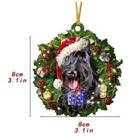Fa karácsonyfa DIY medál címke karácsonyi díszek Függő dekoráció ajándék termék személyre szabott állandó minta D