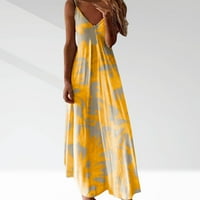 Női nyári divat alkalmi nagy nyomtatású Ujjatlan A-Line alkalmi Ünnepi ruha
