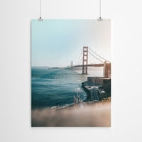 Americanflat Golden Gate Napkelte által Tanya Shumkina poszter művészet nyomtatás