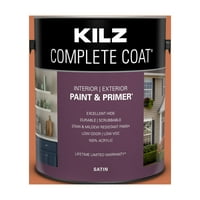 Teljes Coat Paint & Primer, Belső Külső, Szatén, Perui Narancs, Gallon