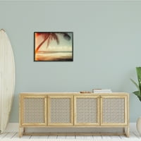Stupell Indprides Vintage Nap fehérített óceán jelenet lógó pálmafa, 24, tervezés: Acosta
