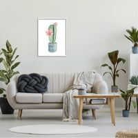 Stupell Industries Aranyos minimális kaktuszvirág növényi akvarell illusztráció 30, Mela Fay tervezése