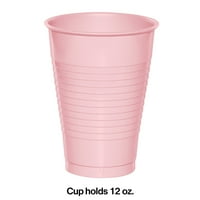 A klasszikus rózsaszín oz műanyag csészék számítanak a vendégeknek