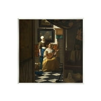 Stupell Industries A szerelmi levél Johannes Vermeer klasszikus portré festmény festés Festés Festés, Keret nélküli