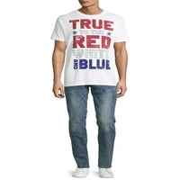 Módja annak, hogy megünnepeljük a férfiak Americana igazi vörös fehér kék pólóját
