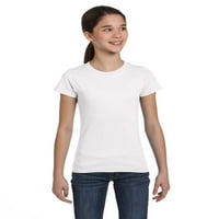 Marky G ruházat lányok rövid ujjú Legénység nyak szilárd pólók pamut, XL, fehér Aqua Heather