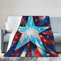 Hazafias USA zászló Csillagok Minta dobás takaró, könnyű hangulatos puha dobás takaró kanapé, 60x50 dobás takaró ágy