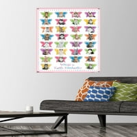 Keith Kimberlin-kiscicák Pillangószárnyakkal fali poszter Push csapokkal, 22.375 34