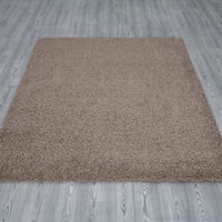 Ottomanson szilárd nyomtatott kortárs terület szőnyeg, barna