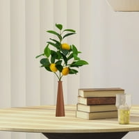 Alaptársok 17.5 mesterséges lombozat bokor, poliészter növényzet citrom dekorációval, sárga színű