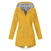Női divat téli kabátok Női Alkalmi szilárd kabát kültéri Plusz méretű kapucnis szélálló laza kabát Sárga M