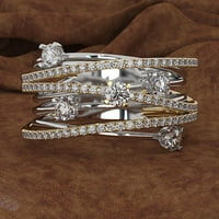 Heiheiup divat női gyémánt áttört elválasztó gyűrű cirkon eljegyzési jegygyűrű hűvös Gyűrűk nőknek