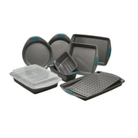 Rachael Ray acél Nonstick Bakeware sütő Lovin sütőedények készlet, darab, szürke és tengeri kék