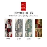 Maxy Home Hamam Collection Ha- Rubber Back Runner szőnyeg - 3'x10 '