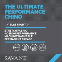Savane férfi nagy & magas lapos elülső Ultimate Performance Chino nadrág