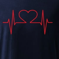 Férfi edzés ingek alkalmi rövid ujjú egyszínű szerelem kardiogram nyomtatott póló pamut pólók férfiaknak Untuckit ingek,