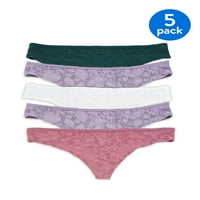 Nincs határok a női UltraSoft Thong bugyi, 5-Pack