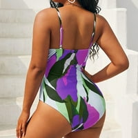 Fesfesfes fürdőruha Női Női Egyrészes Párnázott Plusz méretű Overlay nyomtatás Bikini fürdőruha