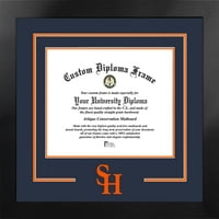 Sam Houston State Bearkats 14w 11h Spirit Diploma Manhattan fekete keret bónusz Campus képekkel litográfia