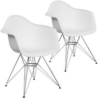 Flash bútorok Alonza sorozat fehér műanyag szék króm alap
