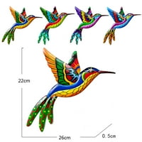 Elbourn fém Kolibri fali dekoráció Kültéri kerti kerítés művészet, Függő dekorációk nappali, hálószoba, csomag