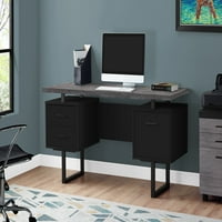 Monarch specialitások kortárs mdf hordozható bo fiókos fájl fiók számítógép íróasztal, fekete szürke