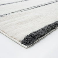 United Weavers égi Gadreel kortárs csíkos ékezetes szőnyeg, fehér, 1'11 3 '