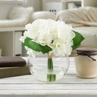 Hortenzia mesterséges virágrendezés vázával és fau vízzel hamis virágokkal otthoni dekorációhoz, esküvők, zuhany középpontja