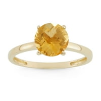 10K arany kerek drágakő gyűrű