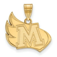 Szilárd ezüst arany tónusú Meredith College nagy medállal