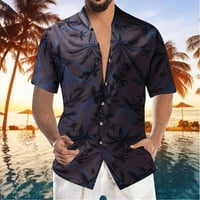 férfi ruha ing férfi nyári divat ing szabadidő tengerparti strand Hawaii rövid ujjú nyomtatott ing alkalmi felső blúz