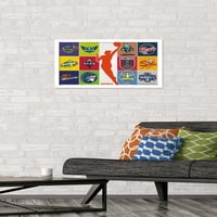 Trends International WNBA - Logos Wall poszter 16.5 24.25 .75 Fehér keretes változat