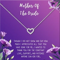 A menyasszony anyja anyák napi ajándéka, ékszer ajándék az anya anyának, nyakláncnak és kártya ajándékkészletnek, ajándék