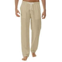 B91xZ férfi vászon nadrág férfi és stílus pamut nyári nadrág és divatos férfi nadrág Khaki, M méret