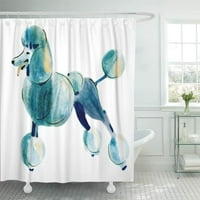 Színes akvarell kutya Uszkár művész művészi szépség zuhanyfüggöny