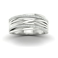 1 3ct tdw gyémánt 10k fehérarany keresztező ígéret gyűrű