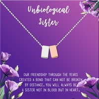 Anavia bimnológiai nővér ajándék ékszerek, lélek nővérkártya nyaklánc, nővér legjobb barát ajándék, nagy kis egyházi