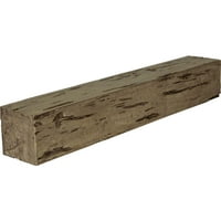 Ekena Millwork 6 H 8 D 84 W Pecky Cypress Fau Wood kandalló kandalló, Premium Hickory
