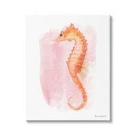 Stupell Industries szelíd narancssárga tengeri foltos rózsaszín akvarell részletek festménygaléria csomagolt vászon